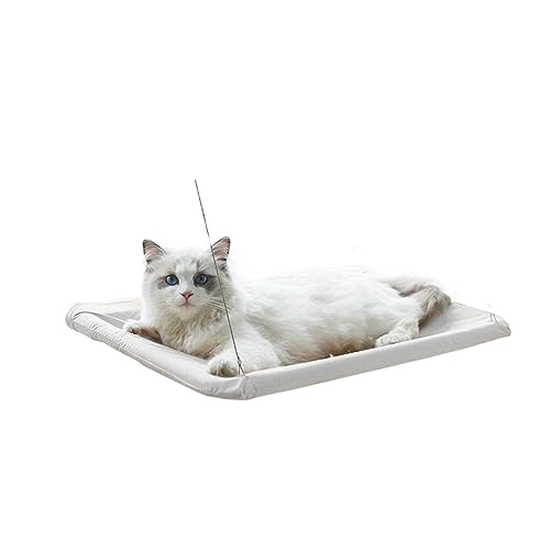 Katze Hängematte Fenster Katzenhängematte, 360° Sonniger Sitz, Platzsparende Katzenbetten for Katzen Im Innenbereich, Hängegestell, Schlafschaukel-Zubehör(Gray) von YFDGD