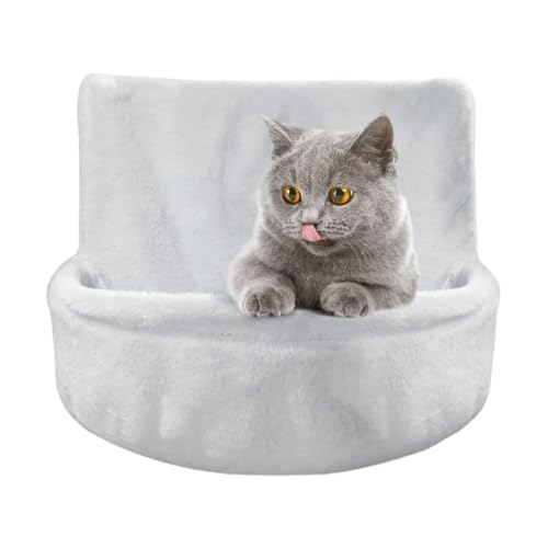Katze Hängematte Fenster Katzenschlaf-Hängemattenbett, Plüsch-Liegebett, Abnehmbares Katzennest, Maschinenwaschbar(Gray) von YFDGD