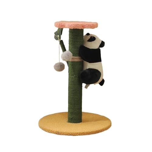 Katze Klettergerüst Sisal Schleifen Klaue Nest Holz Klettergerüst Necken Katze Springen Plattform Niedlichen Panda Modellieren Heimtierbedarf(Jumping Sisal Column) von YFDGD
