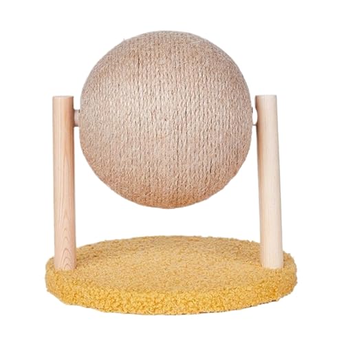 Katze Scratcher Katze Baum Turm Condo Katzen Scratcher Post Spielzeug Kratzbaum for Katzen Klettergerüst Haustier Möbel Pet Liefert(Yellow Ball) von YFDGD