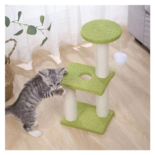 Katzenklettergerüst, Dreischichtiges Katzenstreu, EIN Katzenregal, Klettergerüst, Katzenspielzeug, Katzenkratzbaum, Heimtierbedarf(Green) von YFDGD