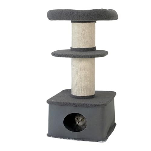 Katzenklettergerüst, Katzenkratzbaum, Einteiliger, Leichter Katzenturm Aus Sisalstoff, Große Katzennester Aus Lammwolle von YFDGD
