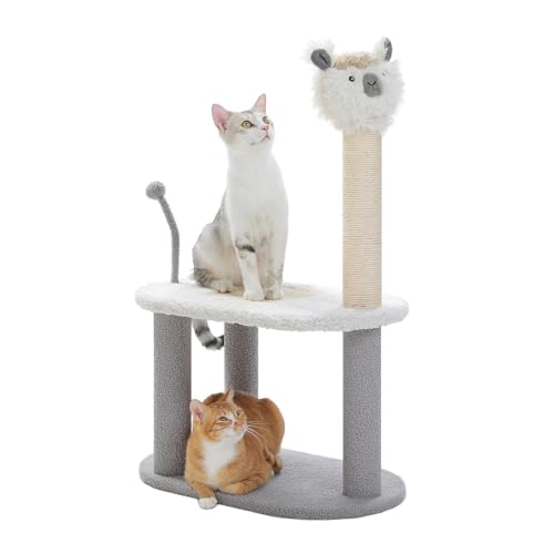 Kratzbaum, Katzenturm, Haustier-Katzen-Klettergerüst, Alpaka-Form, Mit Lustigem Katzenball, Kleiner Und Mittelgroßer Katzenkratzbaum von YFDGD