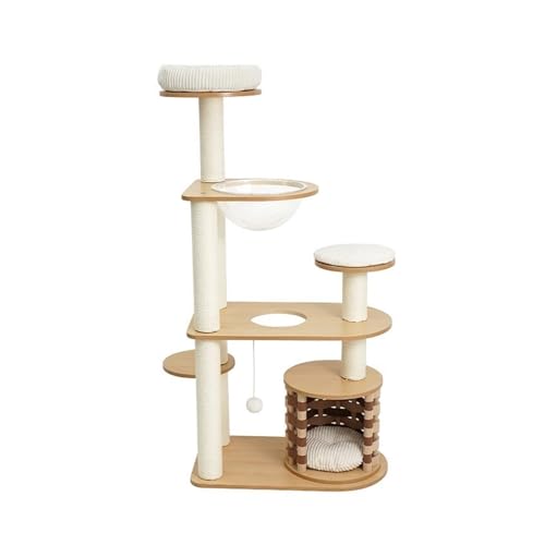 Moderner Stil Aus Holz for Katzen, Klettergerüst, Katzennest, Kratzbaum, Eine Sprungplattform, Katzennest, Vier Jahreszeiten, Universell von YFDGD