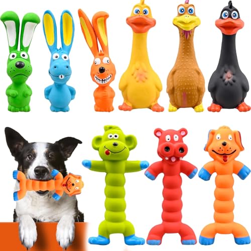 YFNVH Latex-Hundespielzeug, 17,8 cm, quietschendes Hundespielzeug, weiches interaktives Gummispielzeug, Kauspielzeug, Geräusch-Latex-Tiere, Hundespielzeug für kleine, mittelgroße Hunde, YFNVH Latex-Hundespielzeug, 17,8 cm, quietschendes Hundespielzeug, weiches interaktives Gummispielzeug, Kauspielzeug, Geräusch-Latex-Tiere, Hundespielzeug für kleine, mittelgroße Hunde, von YFNVH