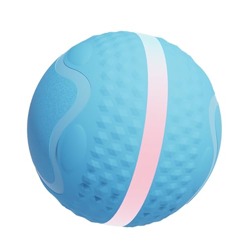YFSAN Motion Activated Dog Smart Ball Interactive Hundespielzeug mit LED -Leuchten automatische Rollkugelspielzeug für kleine/mittlere Hunde USB wiederaufladbar (Blau) von YFSAN