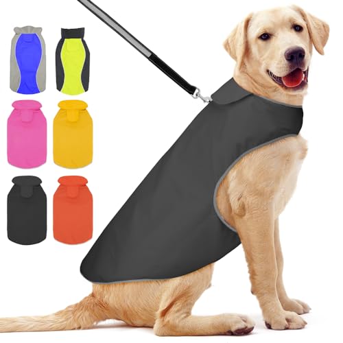 YFbrite Wasserdichter Hundemantel, leichter Regenmantel für Haustiere, verstellbare, warme Jacke, Hundetuch für alle Rassen, Grau, L YFbrite Wasserdichter Hundemantel, leichter Regenmantel für Haustiere, verstellbare, warme Jacke, Hundetuch für alle Rassen, Grau, L von YFbrite