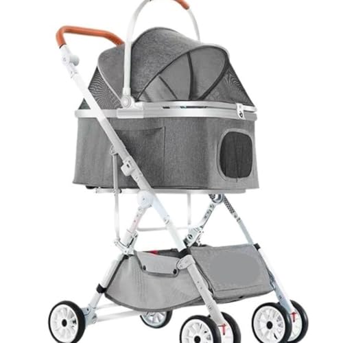 Hunde Kinderwagen Abnehmbarer Haustier-Kinderwagen, Abnehmbarer Dreizweck-Universal-Haustier-Kinderwagen for Katzen und Hunde, Ausflugs-Kinderwagen Katzen Kinderwagen(G) von YGDYFDC