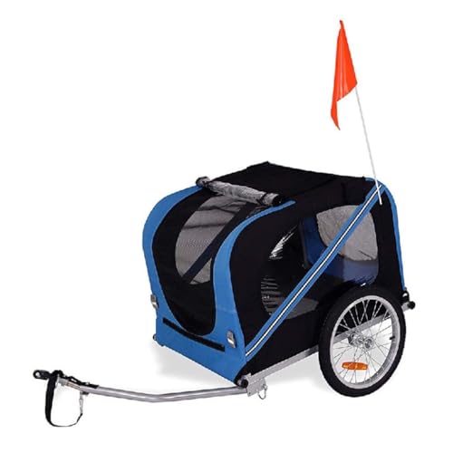 Hunde Kinderwagen Haustier-Kinderwagen, Fahrrad-Kinderwagen, Rahmen, zusammenklappbarer Haustier-Kinderwagen, Outdoor-Reiten, Haustier-Kinderwagen, Reise-Haustier-Kinderwagen Katzen Kinderwagen(Blue) von YGDYFDC