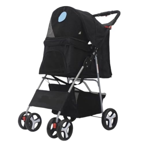 Hunde Kinderwagen Haustier-Kinderwagen, Kleiner Und Mittelgroßer Haustier-Ausflugs-Kinderwagen, Leicht, Atmungsaktiv, Hunde-Kinderwagen, Hunde-Wagen Katzen Kinderwagen(H) von YGDYFDC