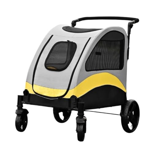 Hunde Kinderwagen Haustier-Kinderwagen, Mittelgroßer Hund, Faltbar, Katze Und Hund, Behindertengerechter Vierradwagen, Hundewagen Katzen Kinderwagen Hunde Kinderwagen Haustier-Kinderwagen, Mittelgroßer Hund, Faltbar, Katze Und Hund, Behindertengerechter Vierradwagen, Hundewagen Katzen Kinderwagen von YGDYFDC