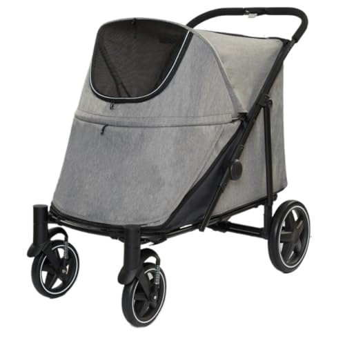 Hunde Kinderwagen Multifunktionaler Haustier-Kinderwagen, Hunde-Kinderwagen, Leichter Ausflugs-Haustier-Kinderwagen for Katzen Und Hunde, Haustier-Kinderwagen Katzen Kinderwagen(G) von YGDYFDC