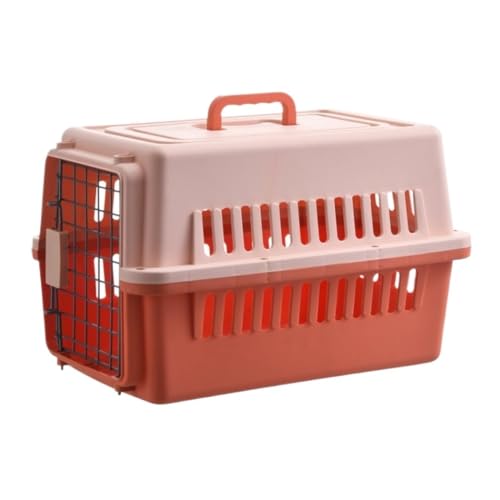 Katzentasche Haustier-Airline-Box, Tragbarer Katzenkäfig, Hundekäfig, Reise-Airline-Box, Atmungsaktive Haustier-Airline-Box, Outdoor-Katzentasche Haustierkäfig(Orange) von YGDYFDC