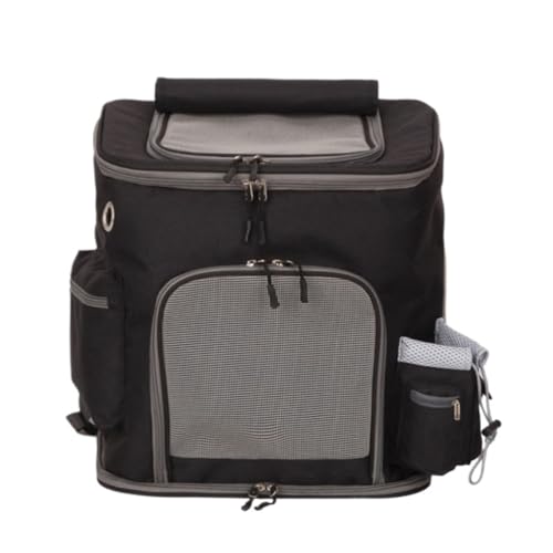 Katzentasche Katzenrucksack, Atmungsaktiv, Faltbar, Katzentasche, Ausflugstasche, Tragbar, Modisch, for Katzen, Outdoor, Reiserucksack, Ausflugstasche Haustierkäfig(Black,B) von YGDYFDC
