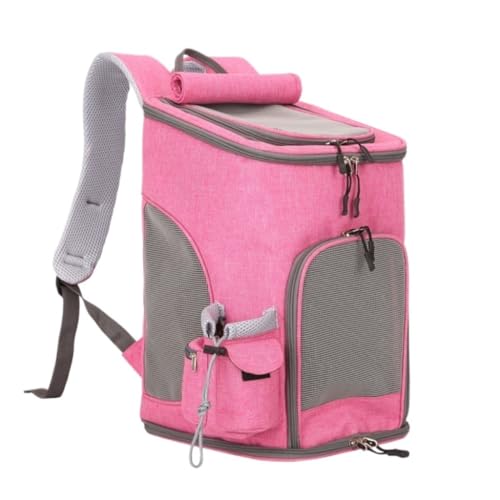 Katzentasche Katzenrucksack, Atmungsaktiv, Faltbar, Katzentasche, Ausflugstasche, Tragbar, Modisch, for Katzen, Outdoor, Reiserucksack, Ausflugstasche Haustierkäfig(Pink,A) von YGDYFDC