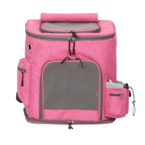 Katzentasche Katzenrucksack, Atmungsaktiv, Faltbar, Katzentasche, Ausflugstasche, Tragbar, Modisch, for Katzen, Outdoor, Reiserucksack, Ausflugstasche Haustierkäfig(Pink,B) von YGDYFDC