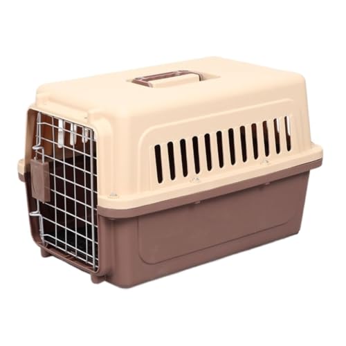 Katzentasche Pet Airline Box Reiseboxen, Airline Boxen, Tragbare Haustierauto-Katzenkäfige, Tragbare Reisekatzen-Raumkapseln Haustierkäfig(Black,A) von YGDYFDC