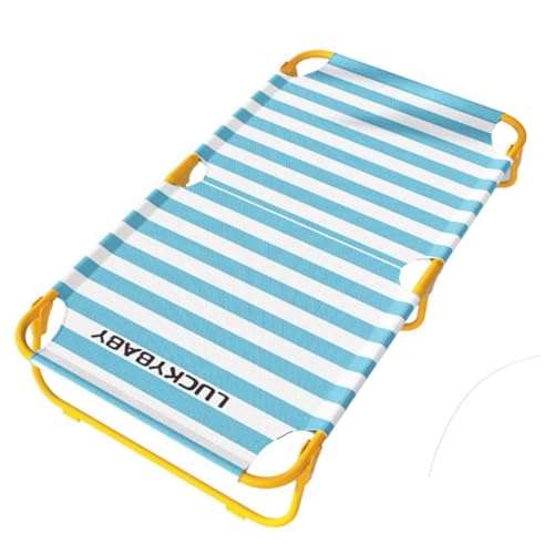 YGDYFDC Hundenest Hundebett for Frühling und Sommer, klassisch, breit, gestreift, faltbar, Feldbett, Hundebett, Haustier, Katzenbett Haustierbett(Blue,L:106 * 61 * 22cm) von YGDYFDC