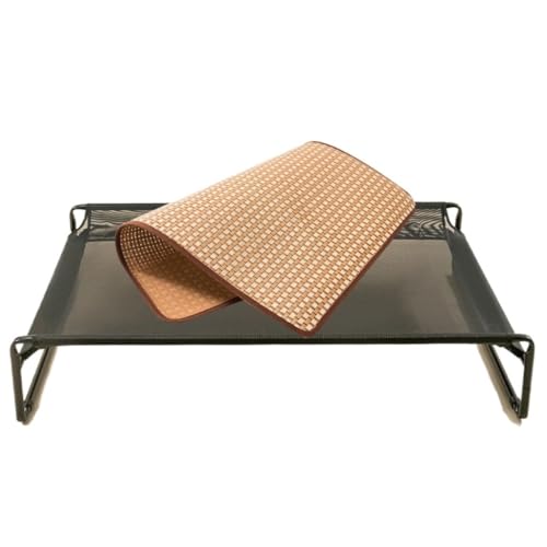 YGDYFDC Hundenest Hundehütte Hundecampingbett Abnehmbare und waschbare Bettunterlage Sommerkühlbett Golden Retriever Großes Haustier-Hochbett Haustierbett(B:Black,S) von YGDYFDC