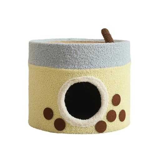 YGDYFDC Katzen Klettern Katzenheim, Winter, warm, doppellagig, Sisal, geschlossenes, sicheres Haus, Katzenbett for Katzen und Kätzchen for Schlafen, Katzenregale Leicht zu reinigen(A) von YGDYFDC