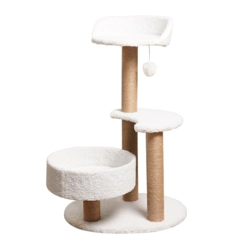YGDYFDC Katzen Klettern Katzenklettergerüst, Katzenständer, Katzennest, Katzenbaum mit Sprungplattform, Katzenkratzbaum, Katzenkratzbrett Leicht zu reinigen von YGDYFDC