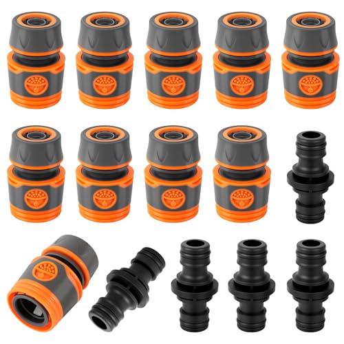 YGKYMVW Schlauch Kupplung Satz, 15 Stück 1/2 Zoll 13mm Doppelstecker Gartenschlauch Verlängerung Kupplung, Schlauchkupplung zur Schlauchverlängerung für Familie Garten YGKYMVW Schlauch Kupplung Satz, 15 Stück 1/2 Zoll 13mm Doppelstecker Gartenschlauch Verlängerung Kupplung, Schlauchkupplung zur Schlauchverlängerung für Familie Garten von YGKYMVW