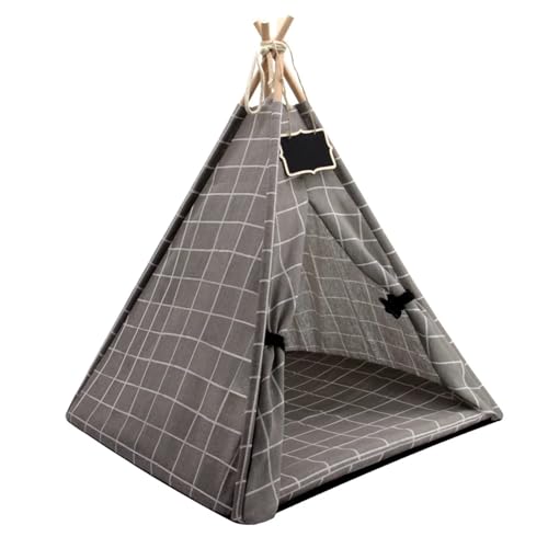 Katzenzelt Haustier Zelt Haus Katze Bett Tragbare Hund Katze Tipi Tragbare Welpen Kätzchen Indoor Outdoor Zwinger for Haustier Katzen Zelt Kleine Tiere Bett(Gray) von YGMNQAL