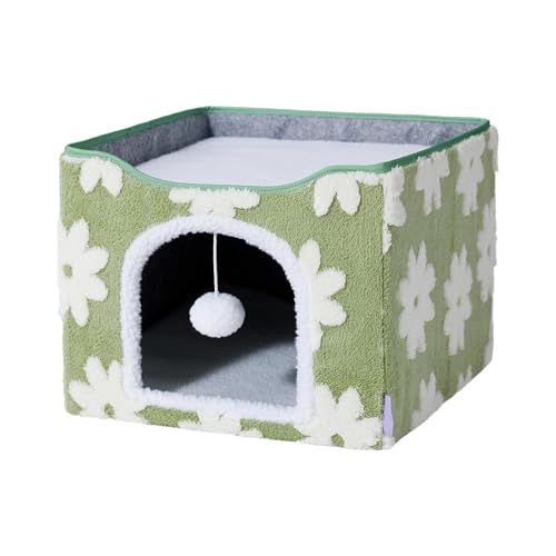YHAILI Versteck Bett, tragbares Haustier-Schlafversteck bequemes, dickes Plüschhaus für Hunde und Katzen, Höhlenbett, Versteck für den Innenbereich YHAILI Versteck Bett, tragbares Haustier-Schlafversteck bequemes, dickes Plüschhaus für Hunde und Katzen, Höhlenbett, Versteck für den Innenbereich von YHAILI