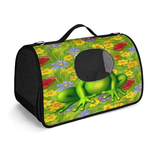 Haustier-Handtasche, Frosch, modische Hundetragetasche, kleine Haustier-Tragetasche, Haustier-Tragetasche, Reise-Handtasche für Katzen und kleine Hunde Haustier-Handtasche, Frosch, modische Hundetragetasche, kleine Haustier-Tragetasche, Haustier-Tragetasche, Reise-Handtasche für Katzen und kleine Hunde von YHEGBFD