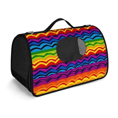 Haustier-Handtasche, Gay Pride Regenbogen-Muster, modische Hundetragetasche, kleine Haustier-Tragetasche, Haustier-Tragetasche, Reise-Handtasche für Katzen und kleine Hunde Haustier-Handtasche, Gay Pride Regenbogen-Muster, modische Hundetragetasche, kleine Haustier-Tragetasche, Haustier-Tragetasche, Reise-Handtasche für Katzen und kleine Hunde von YHEGBFD