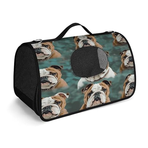 Haustier-Handtasche, lustige englische Bulldogge, modische Hundetasche, kleine Haustier-Tragetasche, Haustier-Tragetasche, Reise-Handtasche für Katzen und kleine Hunde Haustier-Handtasche, lustige englische Bulldogge, modische Hundetasche, kleine Haustier-Tragetasche, Haustier-Tragetasche, Reise-Handtasche für Katzen und kleine Hunde von YHEGBFD