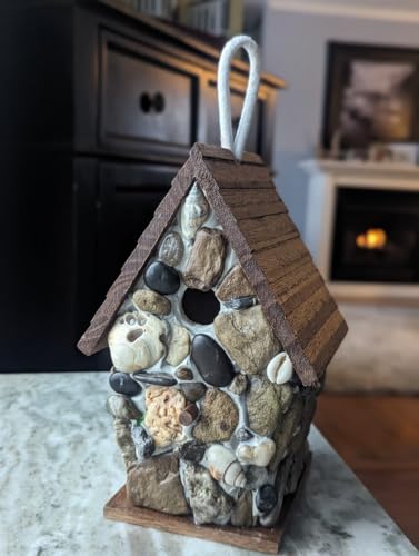 YHKHAR Steinhaus Vogelhaus mit Seil zum Aufhängen YHKHAR Steinhaus Vogelhaus mit Seil zum Aufhängen von YHKHAR