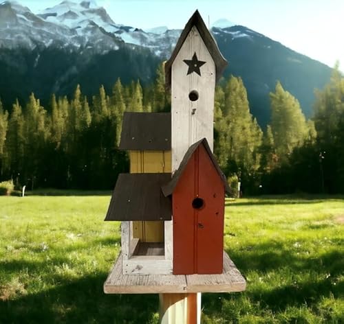 YHKHAR Vogelhaus, einzigartiges Vogelhaus, großes Vogelhaus, Vogeldekoration, Vogelfutterstation, Outdoor, Gartenkunst YHKHAR Vogelhaus, einzigartiges Vogelhaus, großes Vogelhaus, Vogeldekoration, Vogelfutterstation, Outdoor, Gartenkunst von YHKHAR