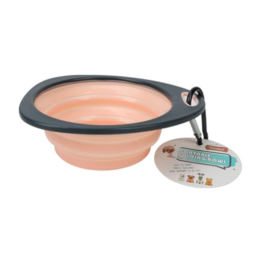 Faltbar Reisenapf Napf für Hunde und Katzen, 1 Sets Faltbarer Silikon Hundenapf Reisen Futter Tragbarer Wassernapf Trinknapf Futternapf für Haustiere von YHNNH