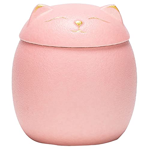 YHNNH Gedenkurne für Haustiere, Gedenkurne for die Einäscherung von Haustieren – Mini-Gedenkurne aus Keramik for Katzen und Hunde, Einäscherungsasche, Mini-Beerdigungsurne, Andenken(Pink) von YHNNH