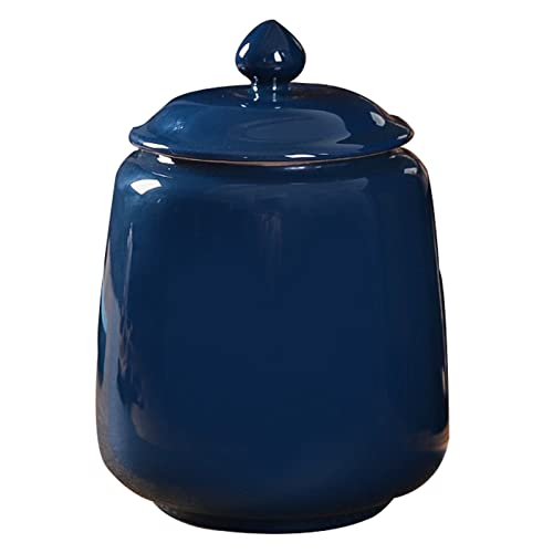YHNNH Gedenkurne für Haustiere, Große Urne for menschliche Asche for Erwachsene, Andenkenurne aus Keramik – Ausstellung zu Hause(Blue,3800ml) von YHNNH