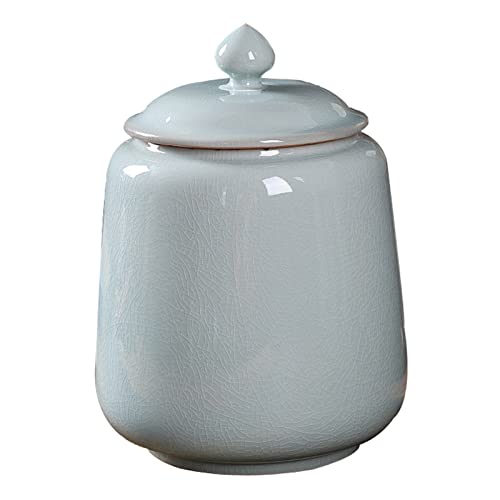 YHNNH Gedenkurne für Haustiere, Große Urne for menschliche Asche for Erwachsene, Andenkenurne aus Keramik – Ausstellung zu Hause(Ge Kiln,3800ml) von YHNNH