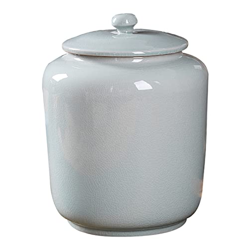 YHNNH Gedenkurne für Haustiere, Große Urne for menschliche Asche for Erwachsene, Andenkenurne aus Keramik – Ausstellung zu Hause(Ge Kiln,4100ml) von YHNNH