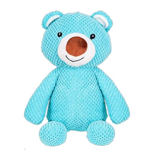 YHOPJKFRA Quietschendes Plüsch Teddy-Hundespielzeug, Kauspielzeug für Welpen für kleine und mittelgroße Hunde | Blauer Bär YHOPJKFRA Quietschendes Plüsch Teddy-Hundespielzeug, Kauspielzeug für Welpen für kleine und mittelgroße Hunde | Blauer Bär von YHOPJKFRA