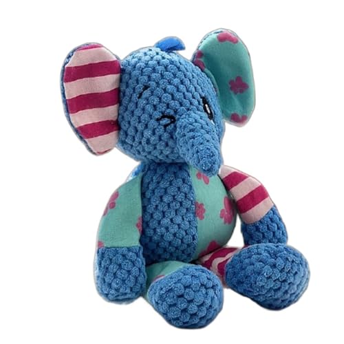YHOPJKFRA Quietschendes Plüsch Teddy-Hundespielzeug, Kauspielzeug für Welpen für kleine und mittelgroße Hunde | Blauer Elefant YHOPJKFRA Quietschendes Plüsch Teddy-Hundespielzeug, Kauspielzeug für Welpen für kleine und mittelgroße Hunde | Blauer Elefant von YHOPJKFRA