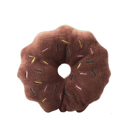 YHOPJKFRA Quietschendes Plüsch Teddy-Hundespielzeug, Kauspielzeug für Welpen für kleine und mittelgroße Hunde | Brauner Donut YHOPJKFRA Quietschendes Plüsch Teddy-Hundespielzeug, Kauspielzeug für Welpen für kleine und mittelgroße Hunde | Brauner Donut von YHOPJKFRA