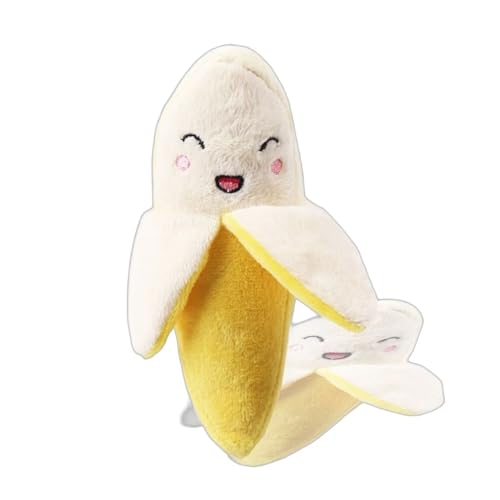 YHOPJKFRA Quietschendes Plüsch Teddy-Hundespielzeug, Kauspielzeug für Welpen für kleine und mittelgroße Hunde | Gelbe Banane YHOPJKFRA Quietschendes Plüsch Teddy-Hundespielzeug, Kauspielzeug für Welpen für kleine und mittelgroße Hunde | Gelbe Banane von YHOPJKFRA