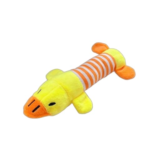 YHOPJKFRA Quietschendes Plüsch Teddy-Hundespielzeug, Kauspielzeug für Welpen für kleine und mittelgroße Hunde | Gelbe Ente YHOPJKFRA Quietschendes Plüsch Teddy-Hundespielzeug, Kauspielzeug für Welpen für kleine und mittelgroße Hunde | Gelbe Ente von YHOPJKFRA