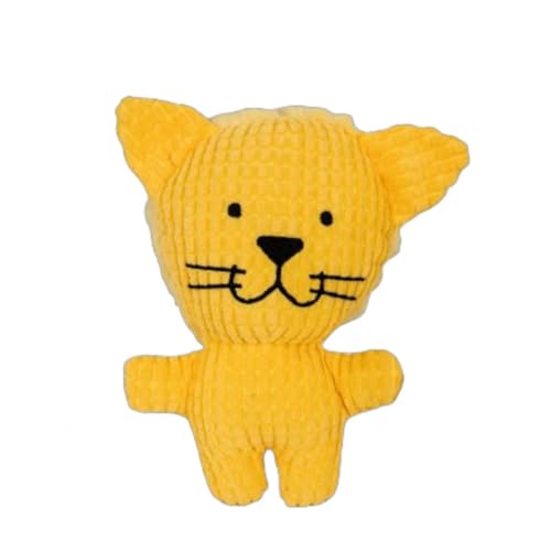 YHOPJKFRA Quietschendes Plüsch Teddy-Hundespielzeug, Kauspielzeug für Welpen für kleine und mittelgroße Hunde | Gelbe Katze YHOPJKFRA Quietschendes Plüsch Teddy-Hundespielzeug, Kauspielzeug für Welpen für kleine und mittelgroße Hunde | Gelbe Katze von YHOPJKFRA