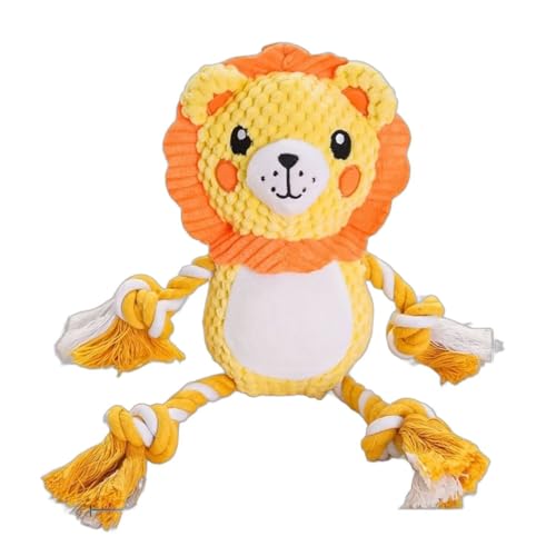 YHOPJKFRA Quietschendes Plüsch Teddy-Hundespielzeug, Kauspielzeug für Welpen für kleine und mittelgroße Hunde | Gelber Löwe YHOPJKFRA Quietschendes Plüsch Teddy-Hundespielzeug, Kauspielzeug für Welpen für kleine und mittelgroße Hunde | Gelber Löwe von YHOPJKFRA