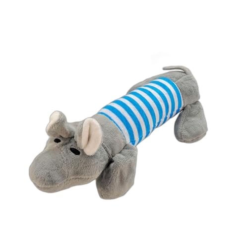 YHOPJKFRA Quietschendes Plüsch Teddy-Hundespielzeug, Kauspielzeug für Welpen für kleine und mittelgroße Hunde | Grauer Elefant YHOPJKFRA Quietschendes Plüsch Teddy-Hundespielzeug, Kauspielzeug für Welpen für kleine und mittelgroße Hunde | Grauer Elefant von YHOPJKFRA