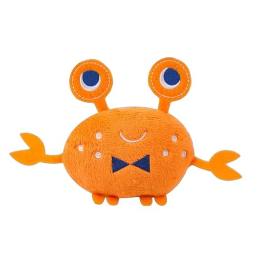 YHOPJKFRA Quietschendes Plüsch Teddy-Hundespielzeug, Kauspielzeug für Welpen für kleine und mittelgroße Hunde | Orange Krabbe YHOPJKFRA Quietschendes Plüsch Teddy-Hundespielzeug, Kauspielzeug für Welpen für kleine und mittelgroße Hunde | Orange Krabbe von YHOPJKFRA