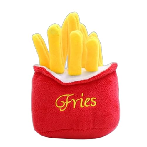 YHOPJKFRA Quietschendes Plüsch Teddy-Hundespielzeug, Kauspielzeug für Welpen für kleine und mittelgroße Hunde | Rote Pommes YHOPJKFRA Quietschendes Plüsch Teddy-Hundespielzeug, Kauspielzeug für Welpen für kleine und mittelgroße Hunde | Rote Pommes von YHOPJKFRA