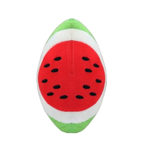 YHOPJKFRA Quietschendes Plüsch Teddy-Hundespielzeug, Kauspielzeug für Welpen für kleine und mittelgroße Hunde | Rote Wassermelone von YHOPJKFRA