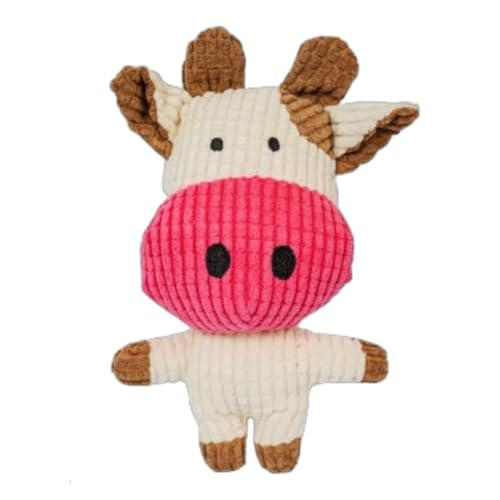 YHOPJKFRA Quietschendes Plüsch Teddy-Hundespielzeug, Kauspielzeug für Welpen für kleine und mittelgroße Hunde | Weiße Kuh YHOPJKFRA Quietschendes Plüsch Teddy-Hundespielzeug, Kauspielzeug für Welpen für kleine und mittelgroße Hunde | Weiße Kuh von YHOPJKFRA
